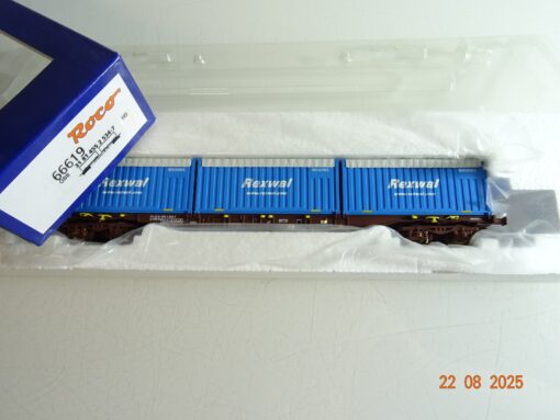 Roco H0 66619 Flachwagen mit 3 Container der ÖBB in OVP PR9750 – Bild 3