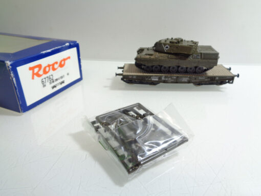 Roco H0 67762 AC Schwerlastwagen mit Panzer der DB Wechselstrom in OVP AR5397