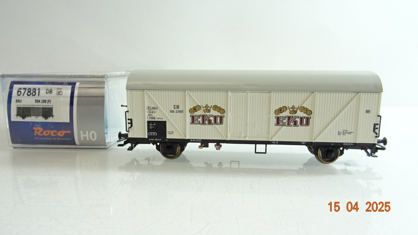 Roco H0 67881 gedeckter Güterwagen EKU der DB in OVP PR7126