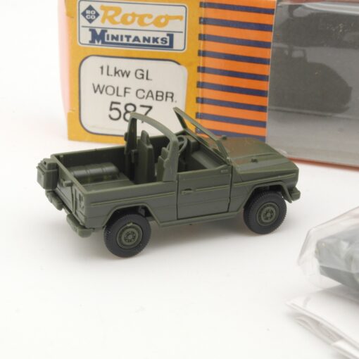 Roco Minitanks 1:87 587 BW 1 Lkw GL Wolf Cabrio in OVP QR5411 – Bild 4