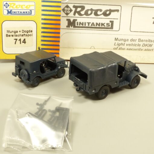 Roco Minitanks 1:87 H0 714 Munga + Dodge Bereitschaftspolizei in OVP EX7758 – Bild 3