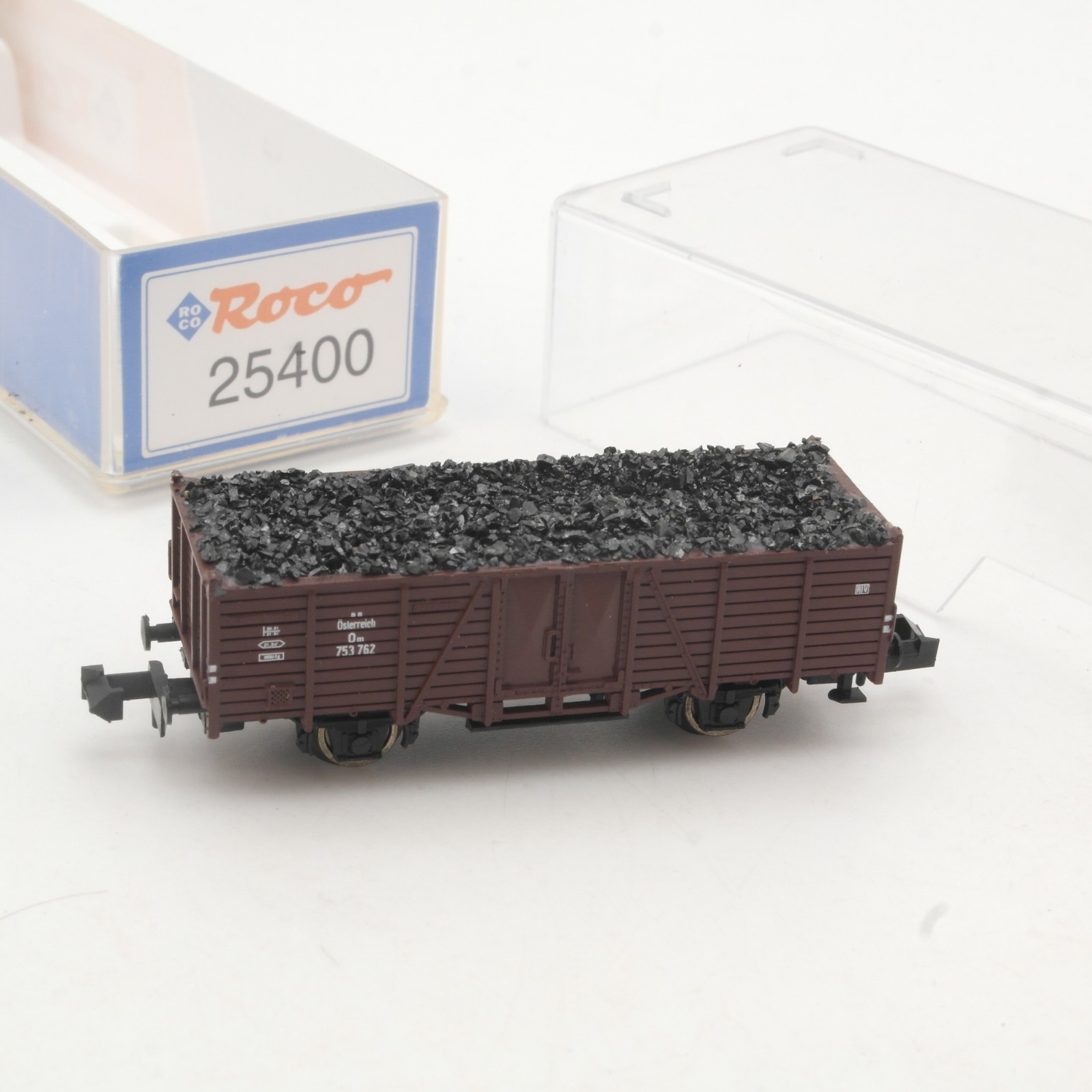 Roco N 25400 Hochbordwagen mit Ladung der ÖBB in OVP RR5380