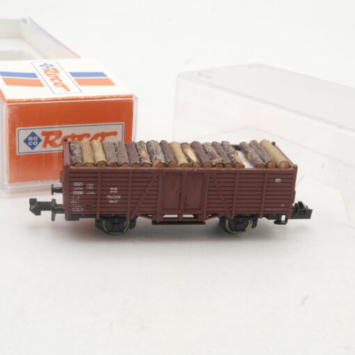 Roco N offener Güterwagen mit Ladung Holz, siehe Foto in EVP RR3021