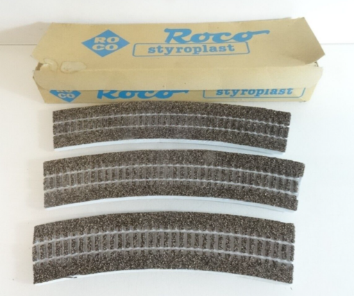 Roco Styroplast H0 Gleisbettung gebogen 3 Stück, siehe Foto in OVP QR6308