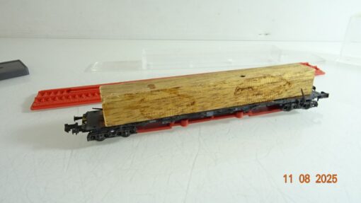 Röwa N Flachwagen mit Ladung Holz in OVP RR2637
