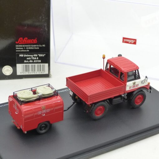 Schuco 1:43 03158 MB Unimog 406 EKU mit TSA 8 in OVP EX6610 – Bild 3