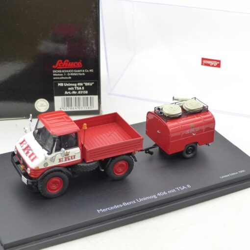 Schuco 1:43 03158 MB Unimog 406 EKU mit TSA 8 in OVP EX6610