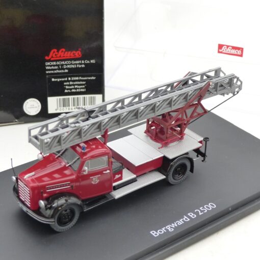 Schuco 1:43 03461 Borgward B 2500 Drehleiter Feuerwehr in OVP EX6608