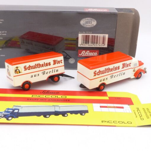 Schuco Piccolo 1:90 Nr.: 05763 Krupp Hängerzug Schultheiss Bier, in OVP EX1451 – Bild 3