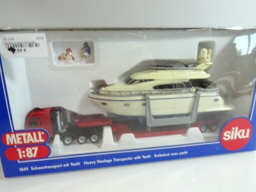 Siku Super 1:87 1849 MAN Schwertransport mit Yacht Metall in OVP QR4455 – Bild 3