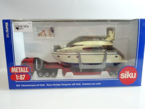 Siku Super 1:87 1849 MAN Schwertransport mit Yacht Metall in OVP QR4455