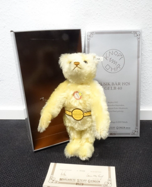 Steiff Puppe 407482 Teddybär Musical Bear 1928 limitiert Replica in OVP OR8122
