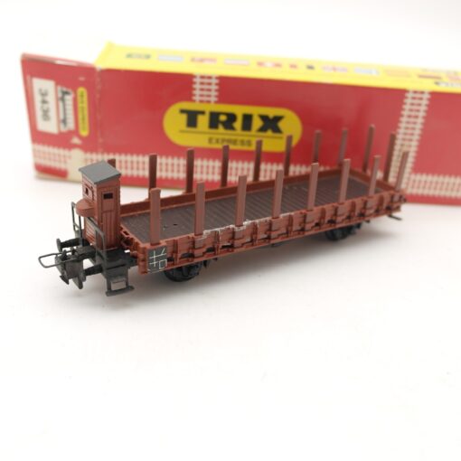 Trix Express H0 3436 Rungenwagen mit Bremserhaus, siehe Foto in OVP RR1530