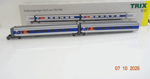 Trix H0 23439 Ergänzungswagen-Set 2 zum TGV POS in OVP JL3385