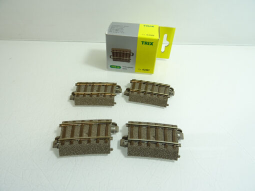 Trix H0 62107 C Gleis Gebogenes Gleis 4Stück siehe Foto in OVP CK1542