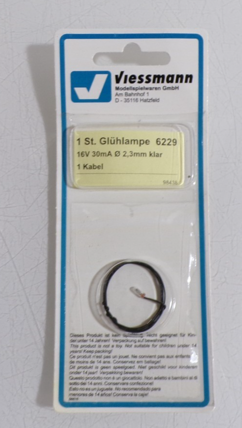 Viessmann H0 6229 Glühlampe in OVP PK3182