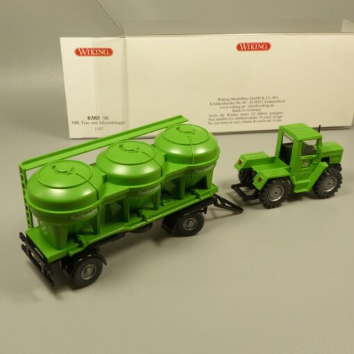 Wiking 1:87 038598 MB Trac mit Siloanhänger Raiffeisen in OVP EX7149 – Bild 3