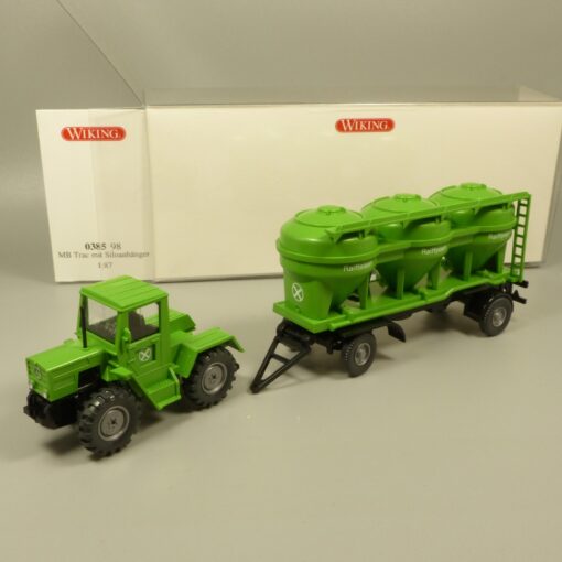 Wiking 1:87 038598 MB Trac mit Siloanhänger Raiffeisen in OVP EX7149