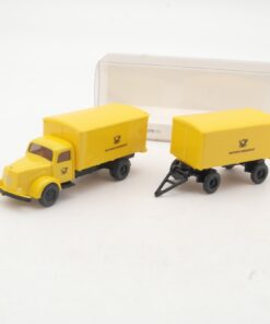 Wiking 1:87 055001 MB L5000 Kofferhängerzug Bundespost in OVP RR3340