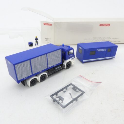 Wiking 1:87 06931243 THW-Set MAN TGS mit Rollcontainern in OVP EX6677 – Bild 3