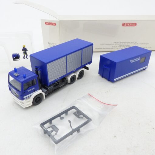 Wiking 1:87 06931243 THW-Set MAN TGS mit Rollcontainern in OVP EX6677