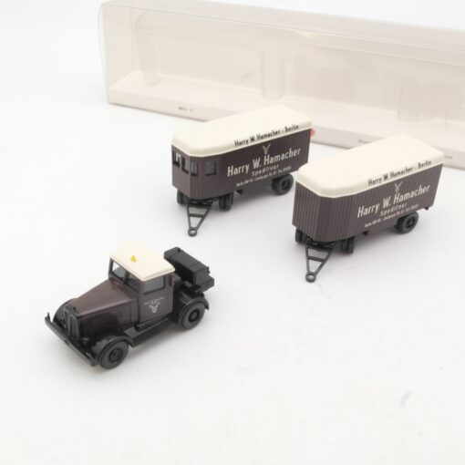 Wiking 1:87 0851 01 Hanomag ST100 mit 2 Möbelanhängern in OVP RR3366