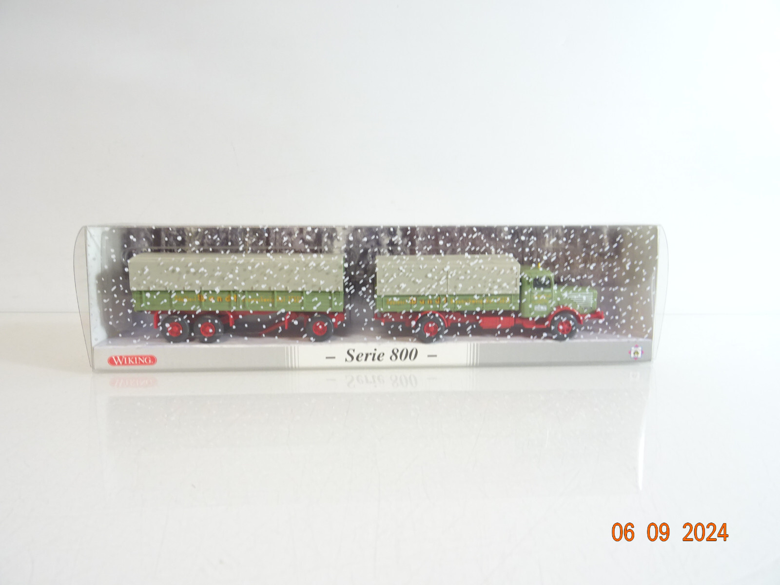 Wiking 1:87 201099 Büssing 8000 Pritschen-Lastzug Adalbert Wandt in OVP TF1055