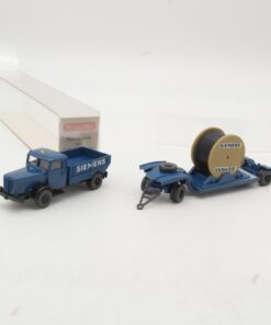 Wiking 1:87 27852 Büssing 8000 mit Tiefladeanhänger Siemens in OVP RR1129