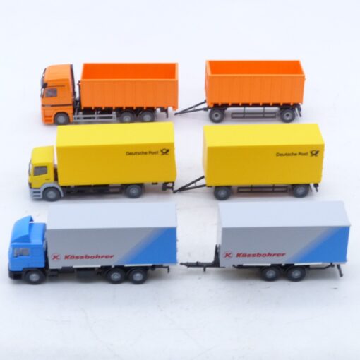 Wiking 1:87 3er-Pack diverse Hängerzug Modelle in Tüte siehe Bilder o. EX6976