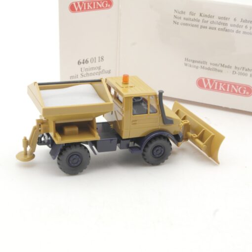 Wiking 1:87 6460118 Unimog mit Schneepflug in OVP RR3394 – Bild 3