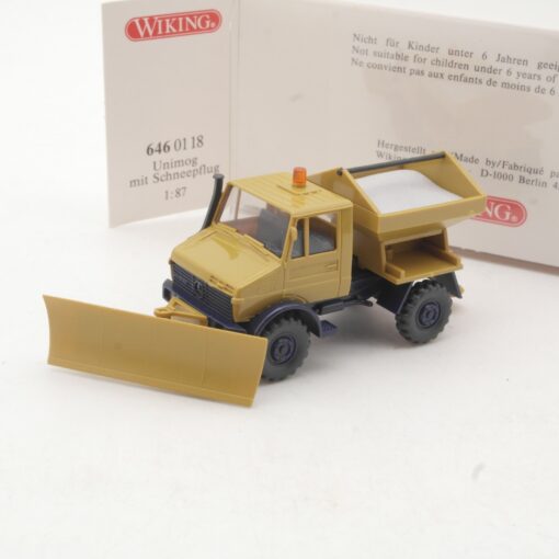 Wiking 1:87 6460118 Unimog mit Schneepflug in OVP RR3394