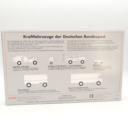Wiking 1:87 80-05 Set Kraftfahrzeuge der Deutschen Bundespost 2001 in OVP RG8912 – Bild 4