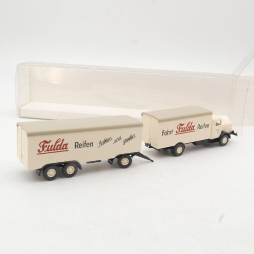 Wiking 1:87 8860740 Büssing 8000 Koffer Lastzug Fulda in OVP RR3355 – Bild 3