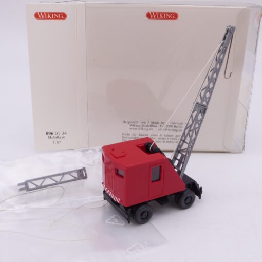 Wiking 1:87 8960134 Mobilkran rot/schwarz in OVP EX7310 – Bild 3