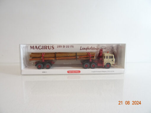 Wiking 1:87 H0 8390 01 Langholztransport Magirus 235 D 22 FS neu in OVP TF909