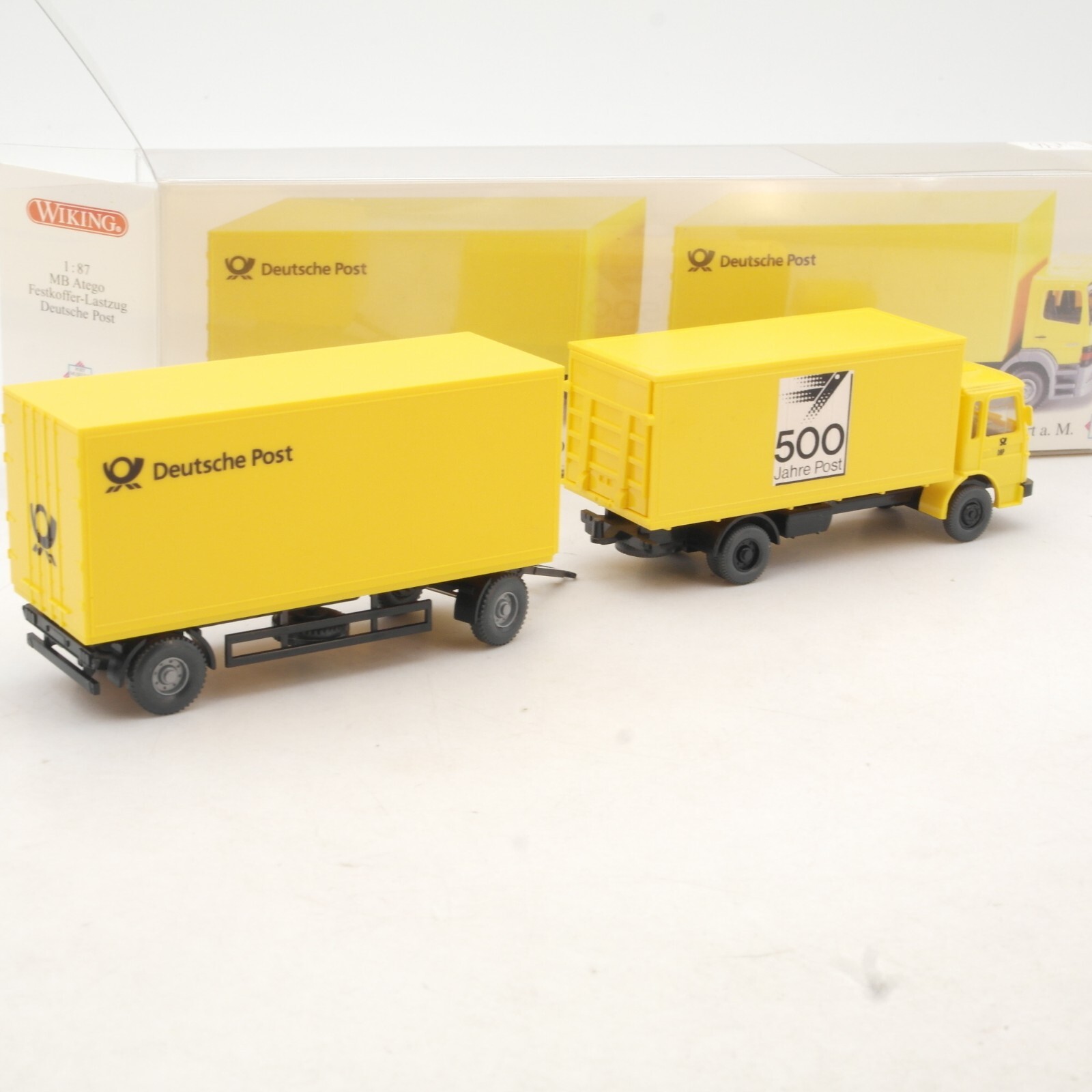 Wiking 1:87 PMS 82-09 MB Atego 1823 Festkoffer-Lastzug Post in OVP QR1109 – Bild 3