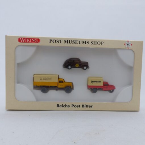 Wiking 1:87 PMS 82-12 Post Museums Shop Rechs Post Bitter 3er-Set in OVP EX6676