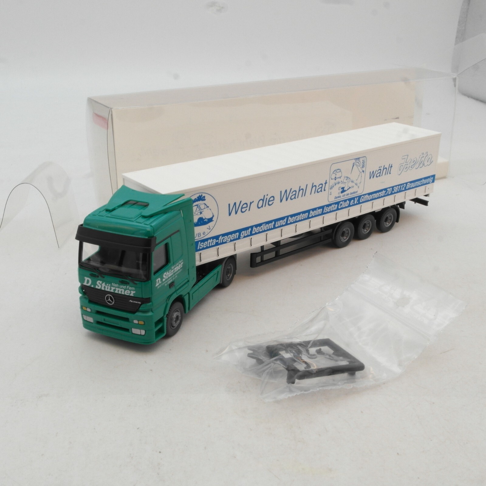Wiking 1:87 SoMo MB Sattelzug wer die Wahl har wählt Isetta in OVP RG3230