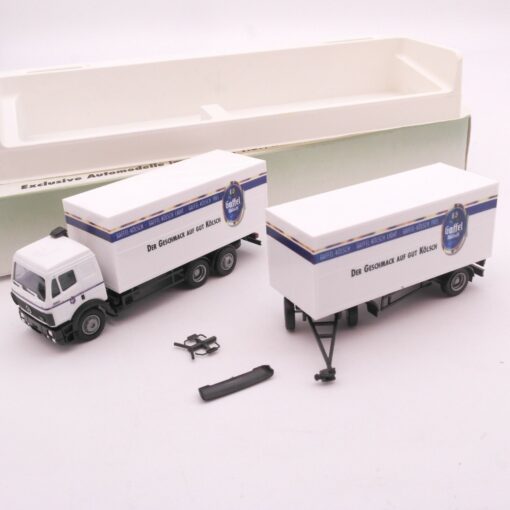 AMW 1:87 MB SK Gaffel Kölsch Getränkekoffer-Hängerzug in OVP RT8327 – Bild 3