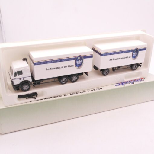 AMW 1:87 MB SK Gaffel Kölsch Getränkekoffer-Hängerzug in OVP RT8327