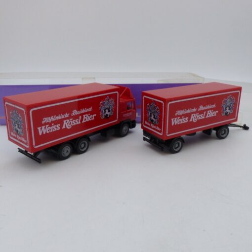 Albedo 1:87 MAN F90 Hängerzug Weiss Rössl Bier in OVP EA6773 – Bild 3