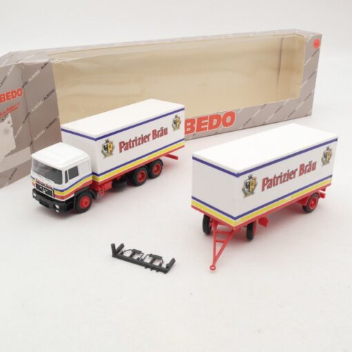 Albedo 1:87 Nr.: 200235 MAN F 90 Kofferhängerzug Patrizier Bräu, in OVP RA7753