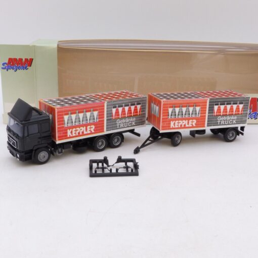 Albedo / AMW 1:87 MAN F90 Hängerzug Keppler Getränke Truck, in EVP EB7807