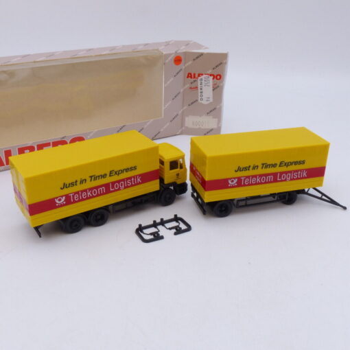Albedo / Herpa 1:87 Nr.: 800019 MAN F90 Hängerzug Telekom Logistik, OVP EB1318 – Bild 3