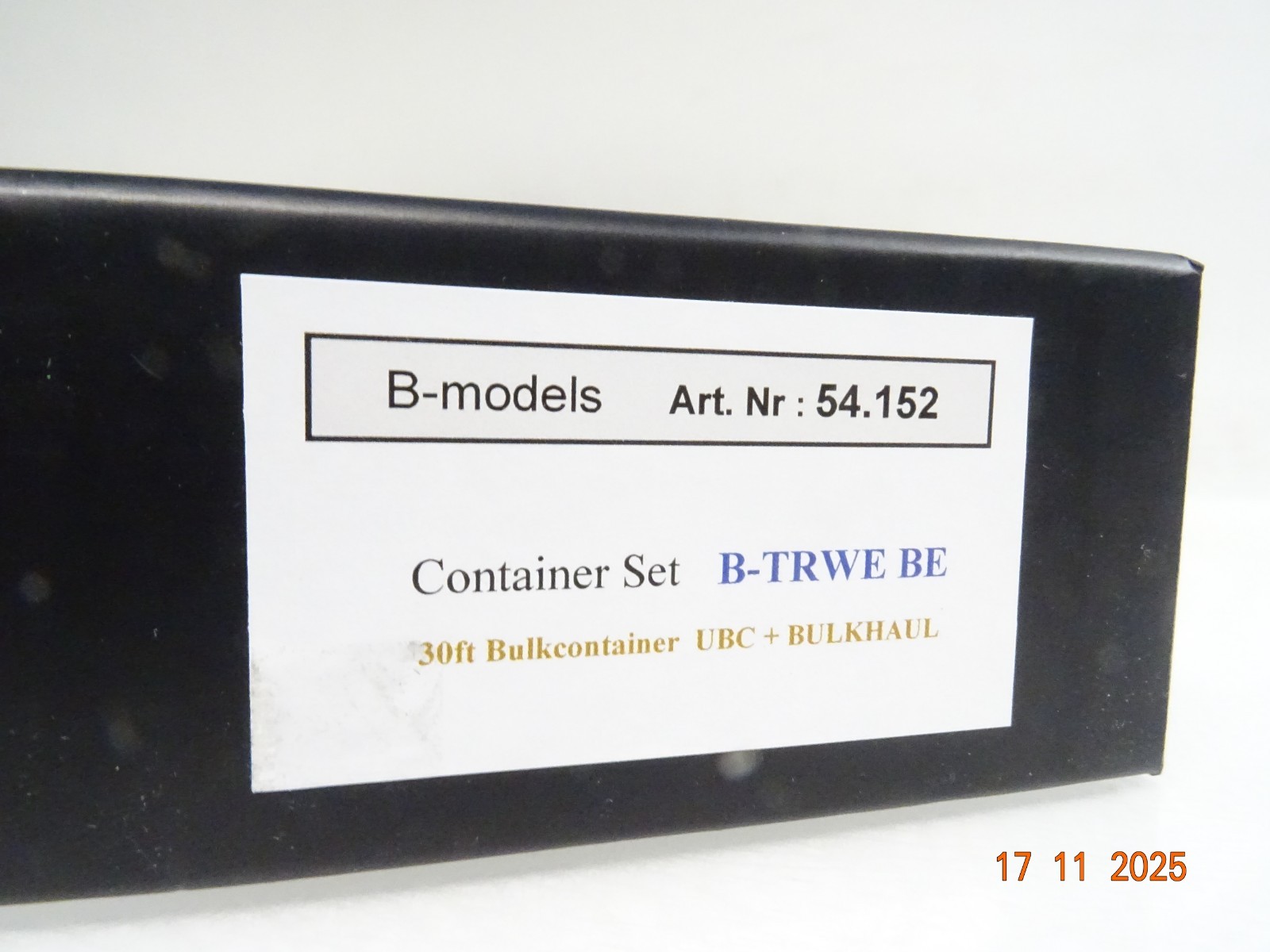 B-Models H0 54.152 Containertragwagen der TRWE BE in OVP JL4520 – Bild 3