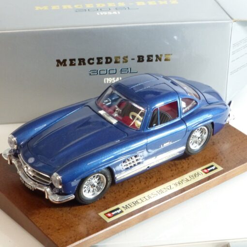 Bburago 1:18 3513 Mercedes Benz 300 SL (1954) blau metallic in OVP EX3223