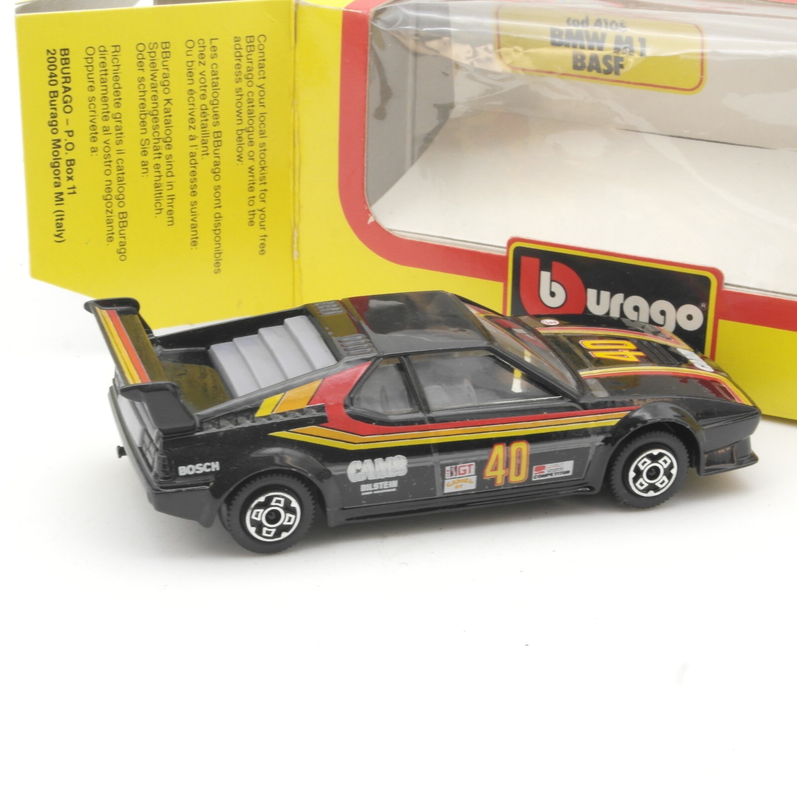 Bburago 1:43 4105 BMW M1 BASF #40 in OVP QR7386 – Bild 3