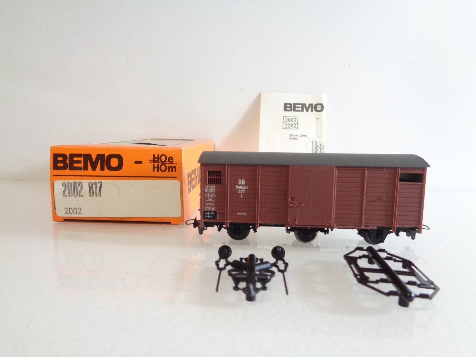 Bemo H0e 2002 817 gedeckter Güterwagen der DB in OVP BH826