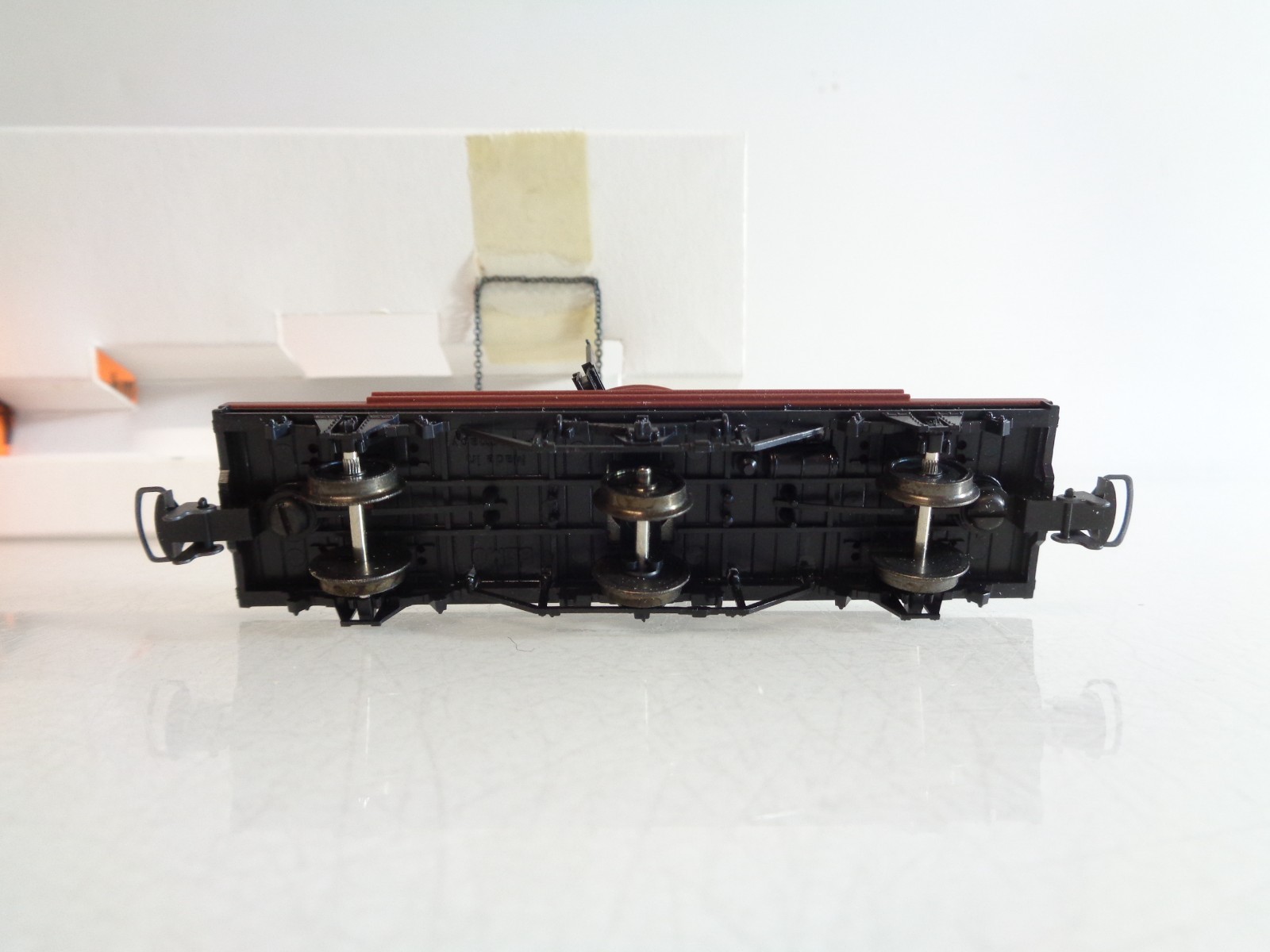 Bemo H0e 2006 Langholzwagen Hsm der DB in OVP BH825 – Bild 4