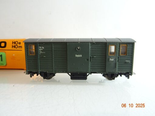 Bemo H0e 3001 Post und Gepäckwagen in OVP BH387 – Bild 3
